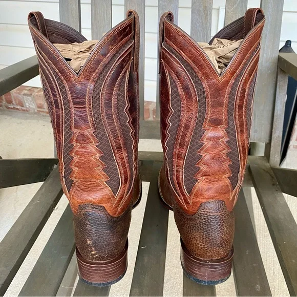 ARIAT Mens Butte VentTEK Leather Western Cowboy Boots Brown 12 D - Picture 6 of 7